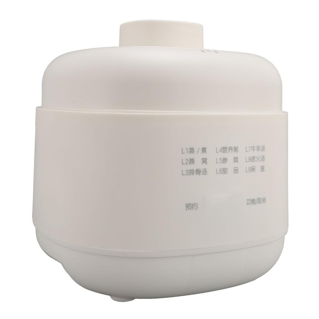 Mini Electric Stew Pot 200W 1L Ceramic Soup Porridge Cooker Anti Dry Burn Small Slow Cooker with