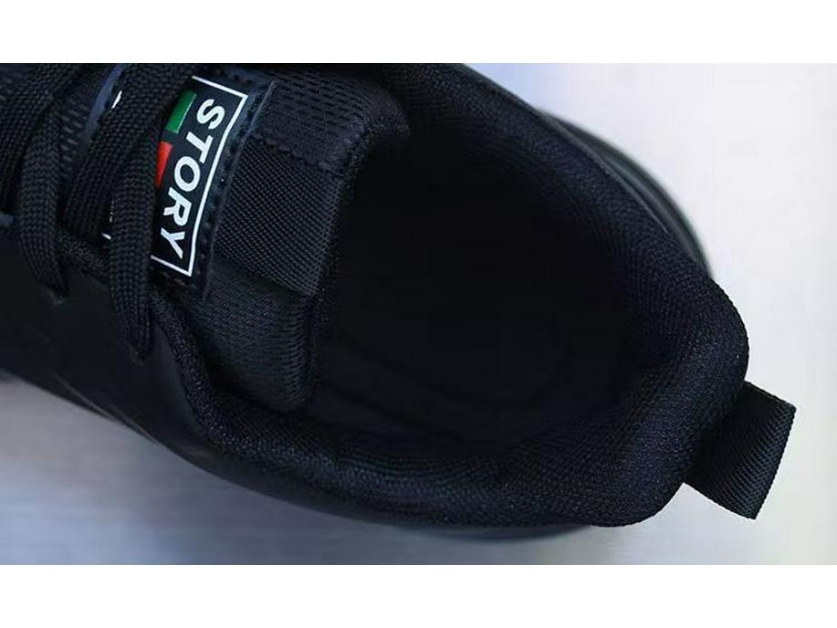 Brandneue wasserdichte Leder-Sneaker für Herren, superleicht, rutschfest, weiche Sohle, vielseitig für Fitness und Laufen, Schwarz.