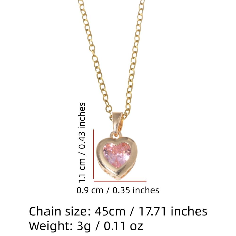 Heart Pendant Necklace for Women New Fashion Golden Stainless Steel Clavicle Chain Wedding Party Daily Wear Jewelry Accessories