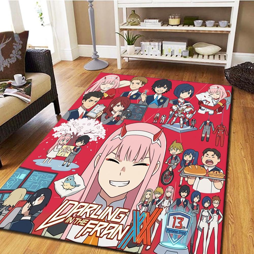 Darling in the Franxx Carpet - Living Room Bedroom, Cool Home Decor Movie Mat Play Floor Mat -HE21