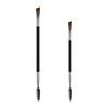Double-Ended Eyebrow & Eyeshadow Brush - Angled Concealer & Spiral Eyelash Tool for Professional Eye Makeup