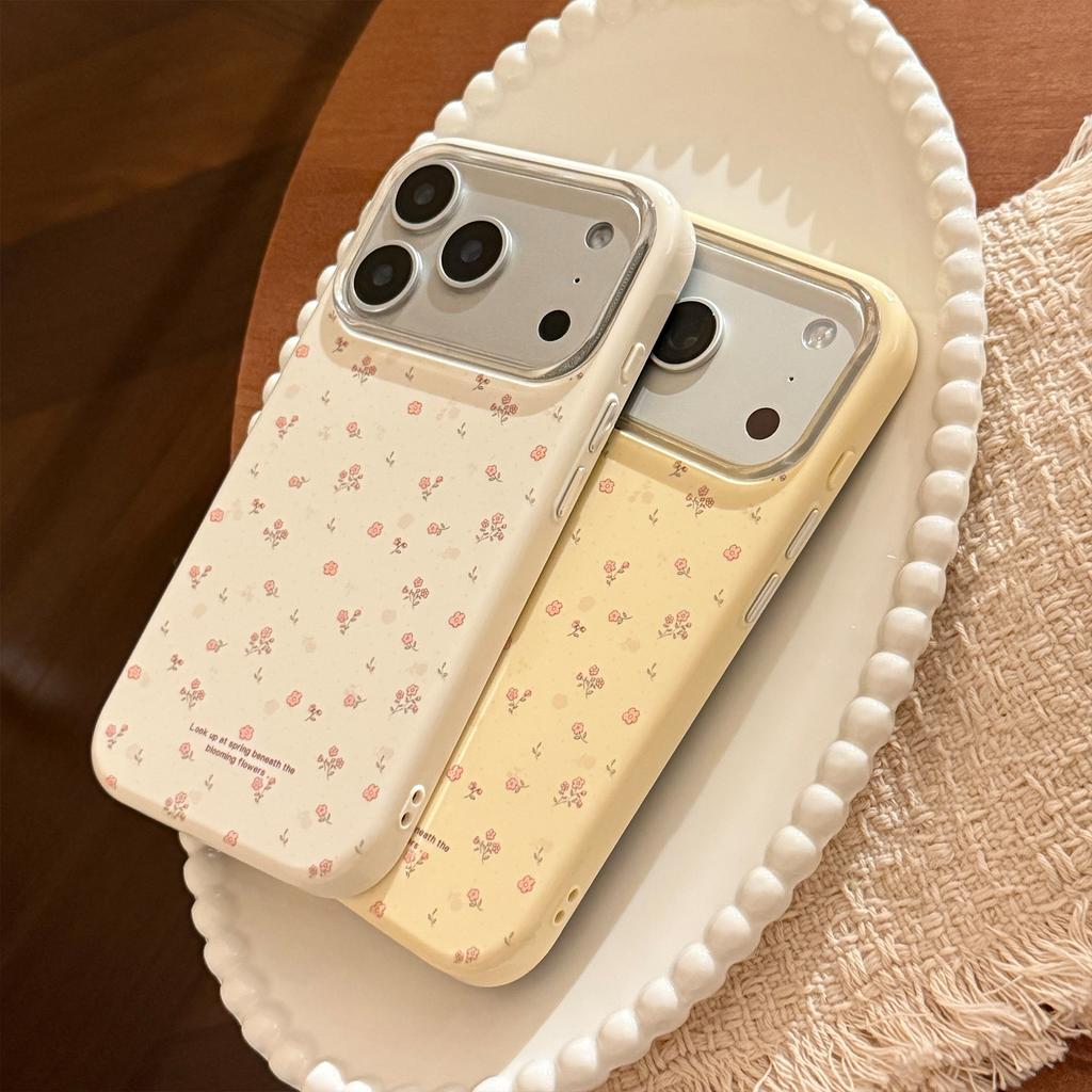 Summer yellow floral Apple 17 Pro Max phone case, gentle for iPhone 16, shockproof soft case for 14, suitable for 13, fresh for 15