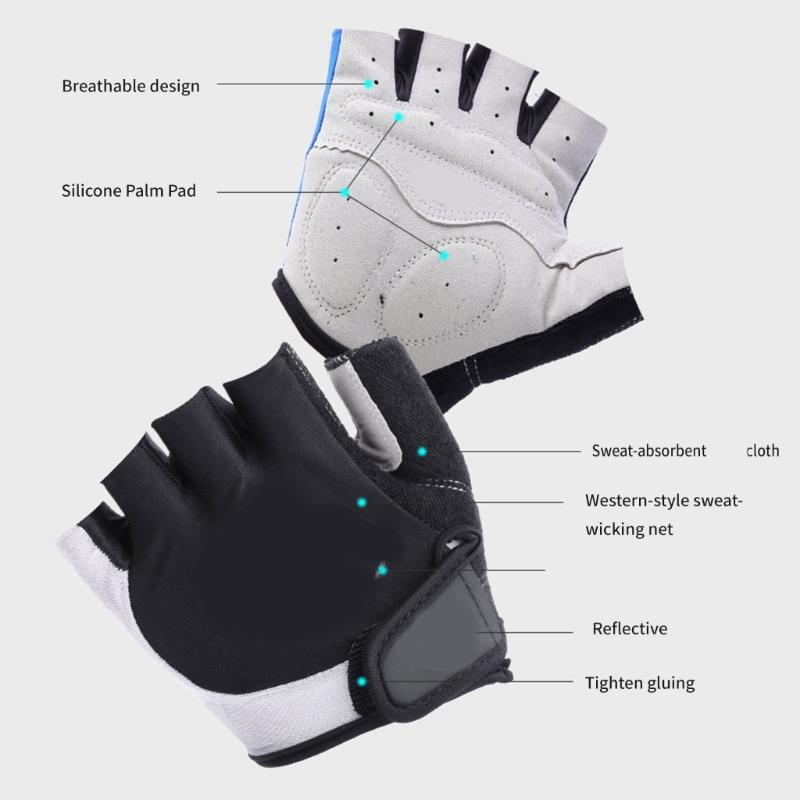 2pcs Breathable Comfortable Gloves Men Sports Gloves Motorcycles Cycling Mittens for Road Cycling Long Distances