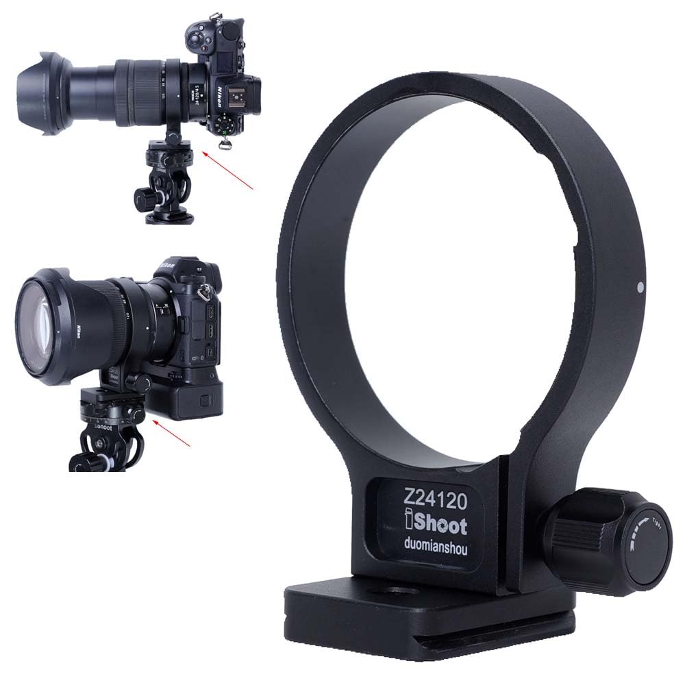 iShoot Camera Tripod Mount Tripod Mount Lens Support Lens Bracket Tripod Compatible with Nikon Nikkor Z F4 S Bottom Quick Release Plate with Screw