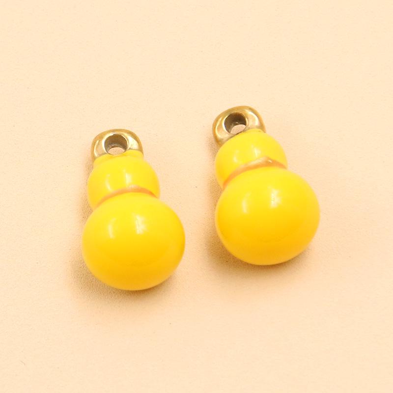 9x16mm Stainless Steel Enamel Seven-Star Gourd Pendant for Necklaces & Bracelets