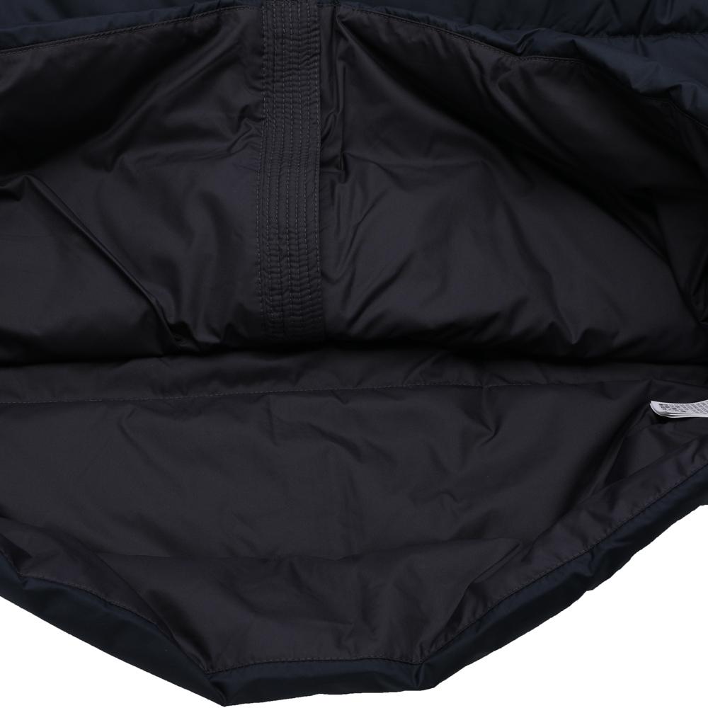 Nike Herren lange Daunenweste mit Kapuze Schwarz Weiß AA8854-081