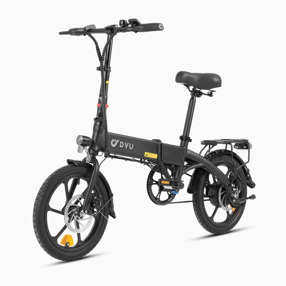DYU A1F Pro Folding Electric Bike 250W, 36V 7.5Ah, 25KM/H Max Speed, 16-Inch Wheels, Pedal Assist, Disc Brakes, Urban Commuter E-Bike for Adults