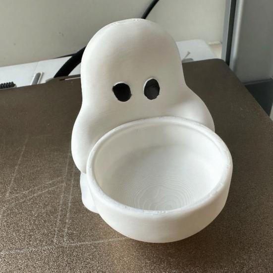 Luce d'atmosfera unica per Halloween Portacandele Fantasma, Carino Portatè Stampato in 3D per Vassoio Decorativo Tavolo Candele Profumate, Piccolo da Tavolo