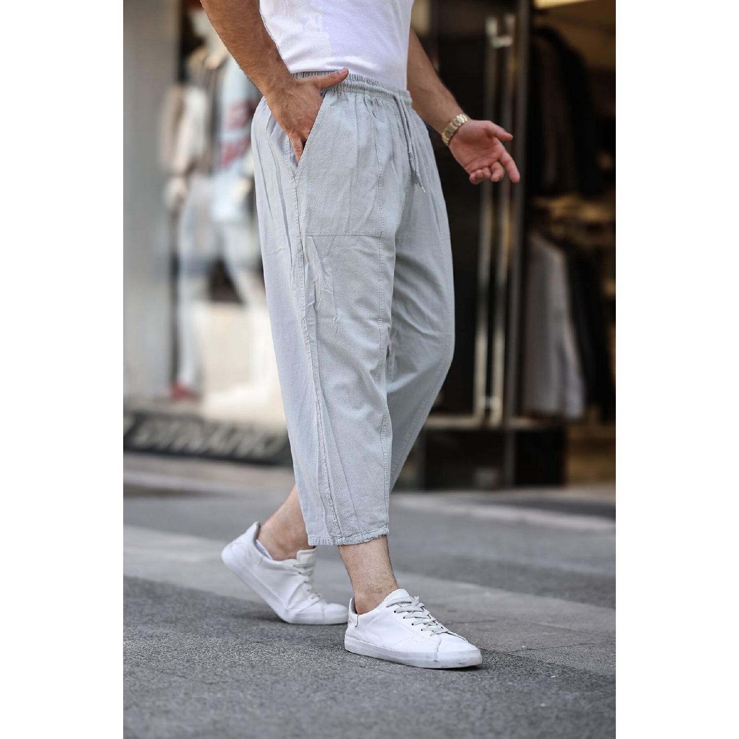 

Мужские капри в стиле льна M синий