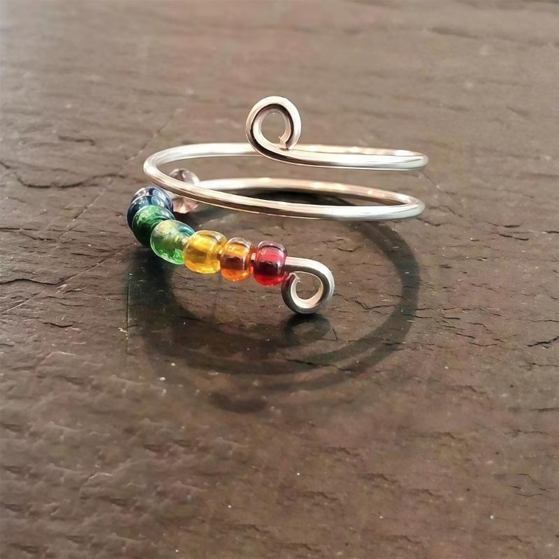 Elegant Beaded Finger Rings Party Accessories Weddings Rings Copper Texture Suitable for Matching Casual Outfits