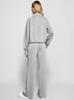 2025 Women's Oversized Half-Zip Sweatshirt and Wide-Leg Pants Set for Autumn/Winter