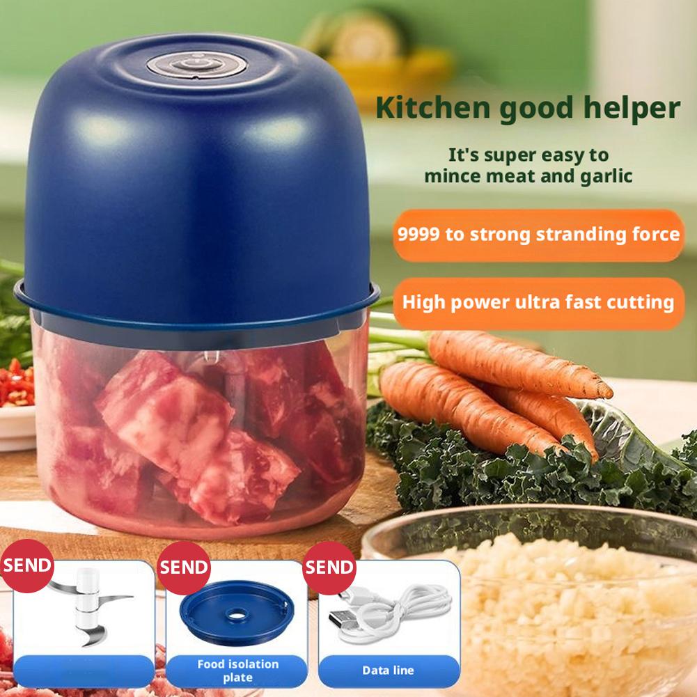 300ML Electric Meat Grinder Food Chopper Garlic Masher Slicer Vegetable Multi-Function USB Blender Kitchen Mixer T2W4