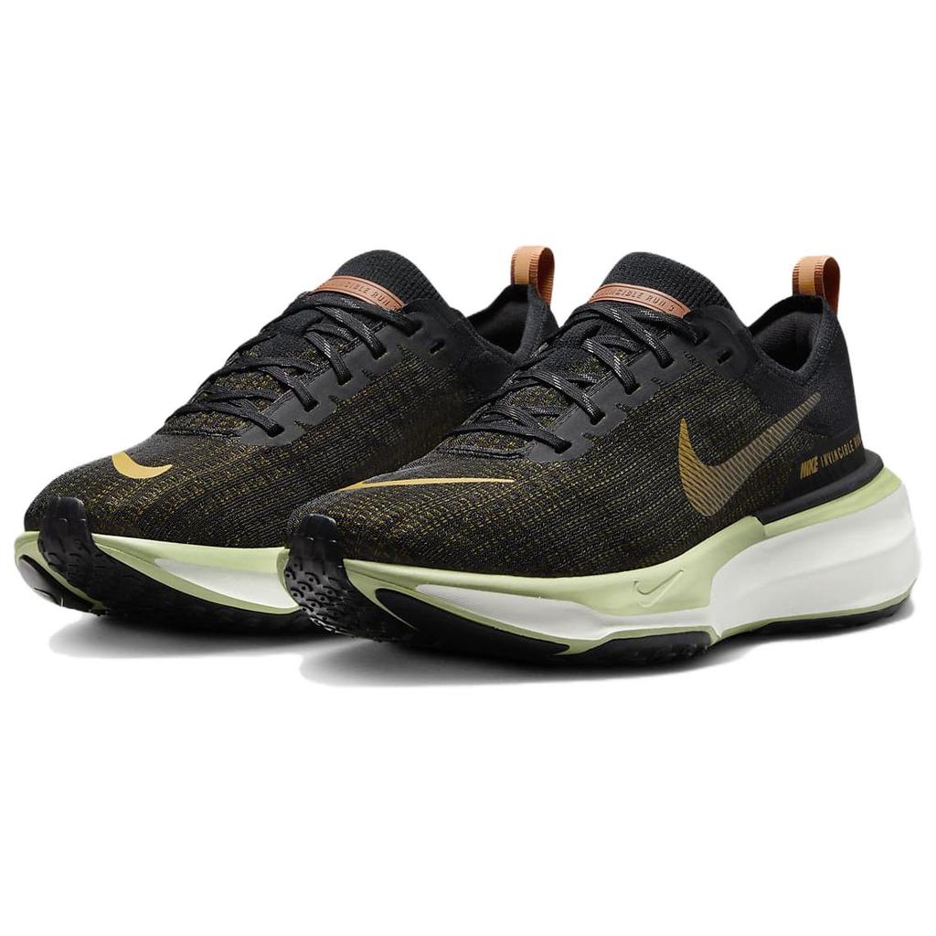 Nike ZoomX Invincible Run Flyknit 3 Men Black Bronzine Olive Aura Amber Brown Running Shoes DR2615-004