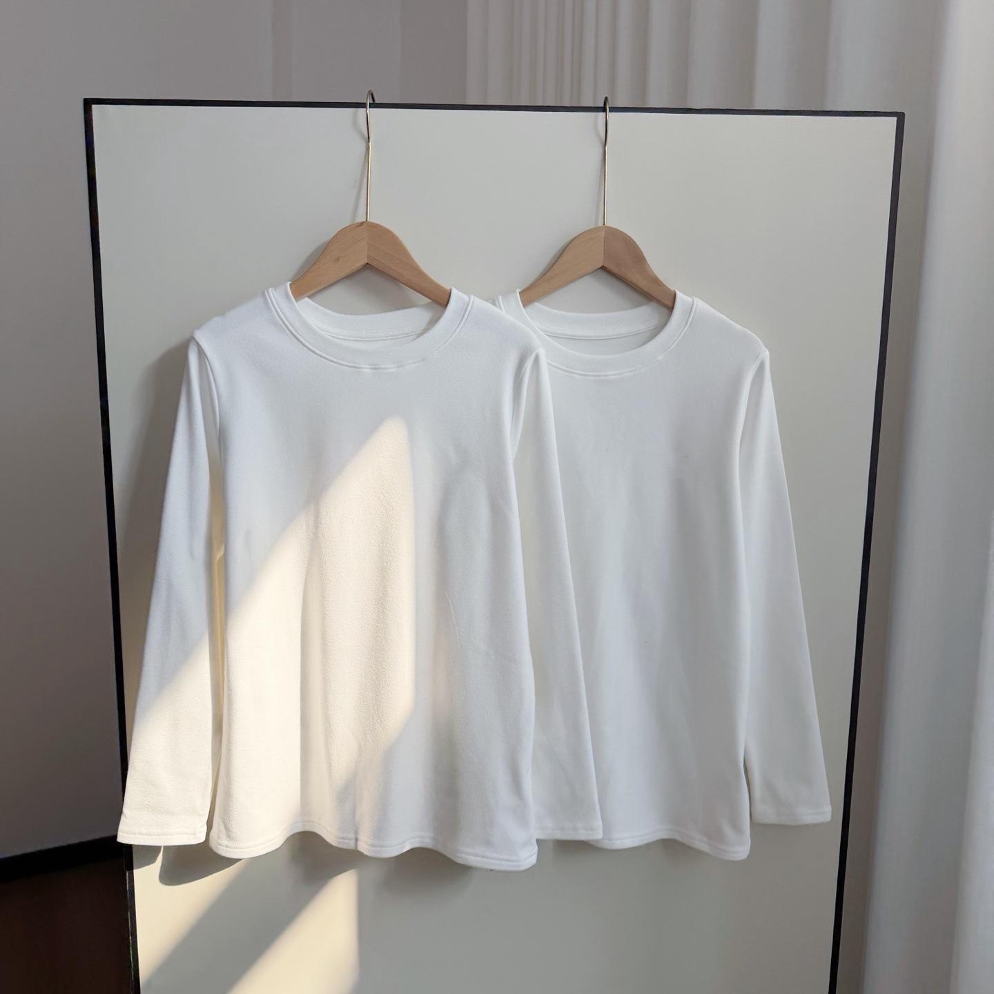 

Women s Essential Comfort Brushed Base Layer Top - Versatile, Close-fitting, Soft, and Loose S белый