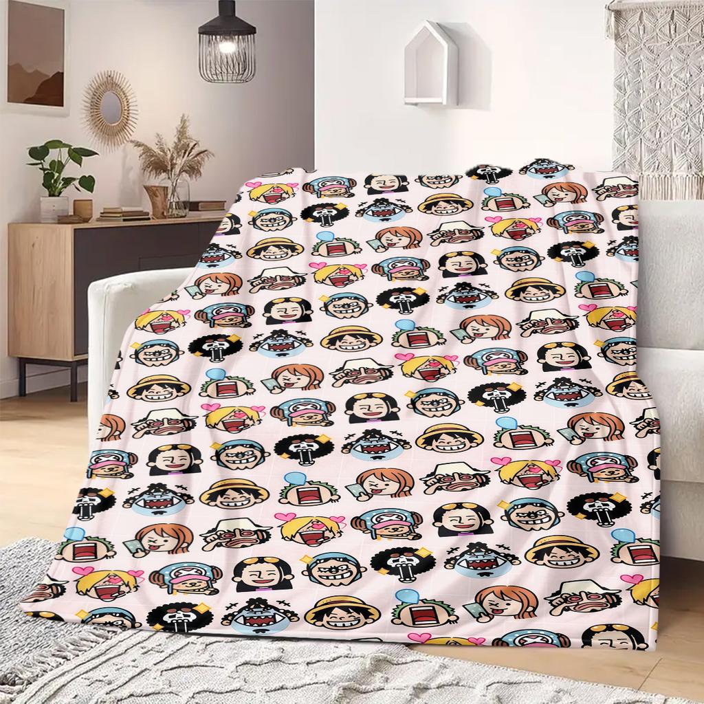 ONE PIECE Anime Print Blanket Warm Comfortable Flannel Blanket Suitable for Bedrooms,Sofas, Beds,Chairs,Travel -QIAO87