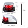 2 Pieces Boat Navigation Light Accessory IP67 Waterproof Sturdy Bass High Visibility Marine Lamp