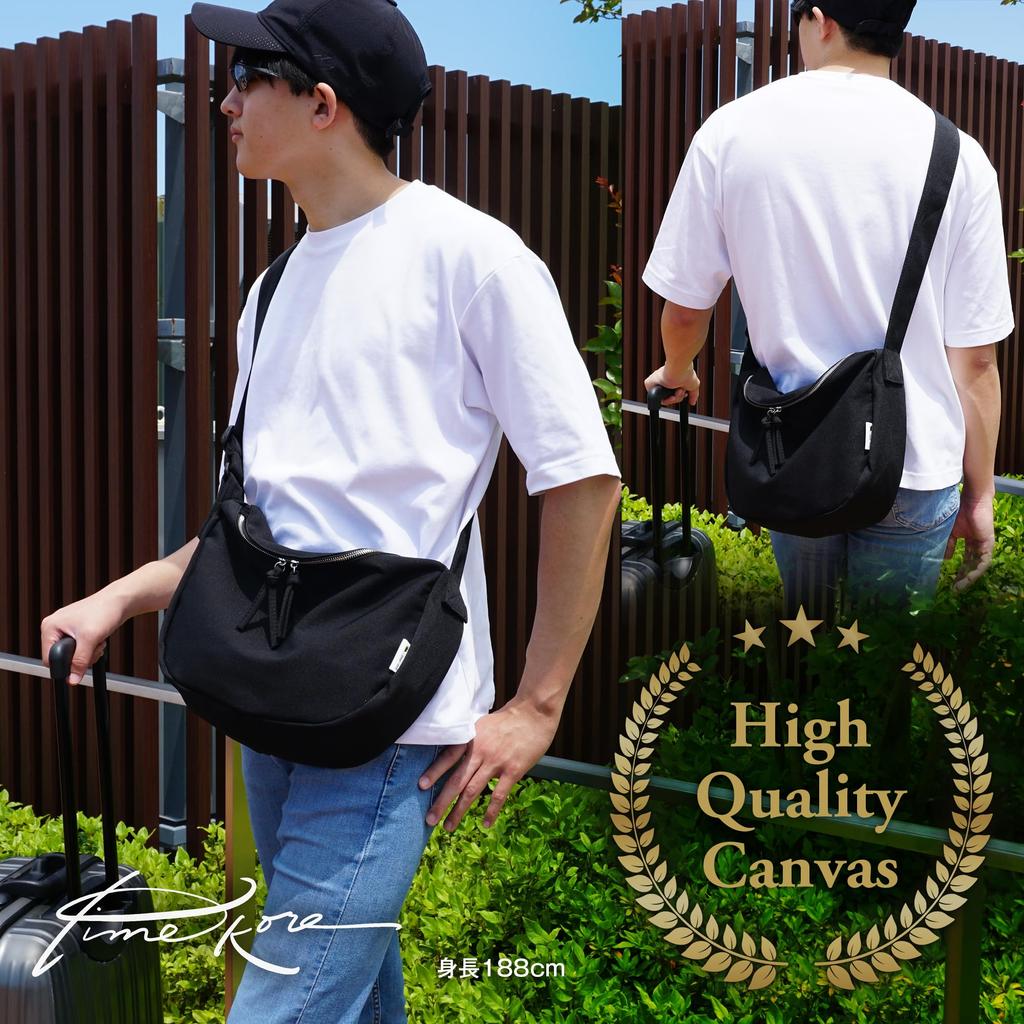 KimeKore Tote Bag, Canvas, Grote Capaciteit, A4 Formaat, Met Rits, Volgende Generatie, 2-Weg Schoudertas, Effen Kleur, Zwaar, Gemaakt in Japan, voor Mannen