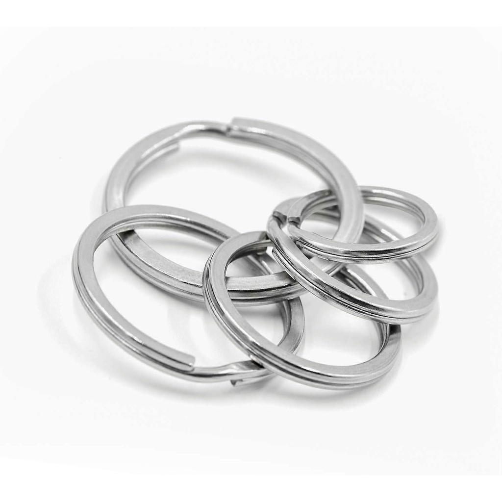 50 Pack Key Rings, 20/25/28/32/35MM Key Ring Key Ring Stainless Steel