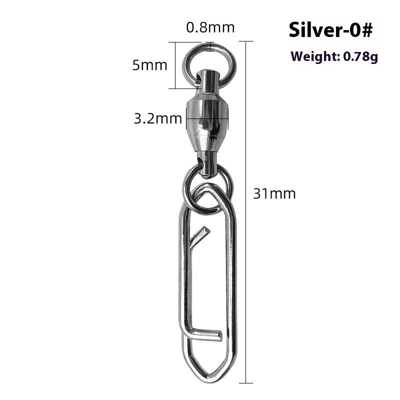 

10Pcs Fishing Rolling Swivel Power Fishing Clips Quick Change Snap Swivels Saltwater Freshwater Barrel Swivel Speed Clips