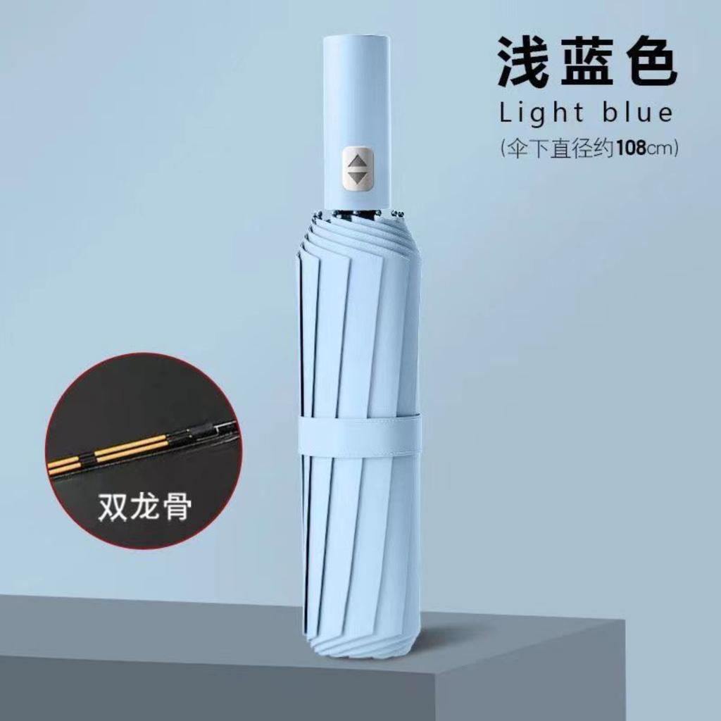 Automatic Reinforcement Black Plastic Umbrella Sun Folding Umbrella