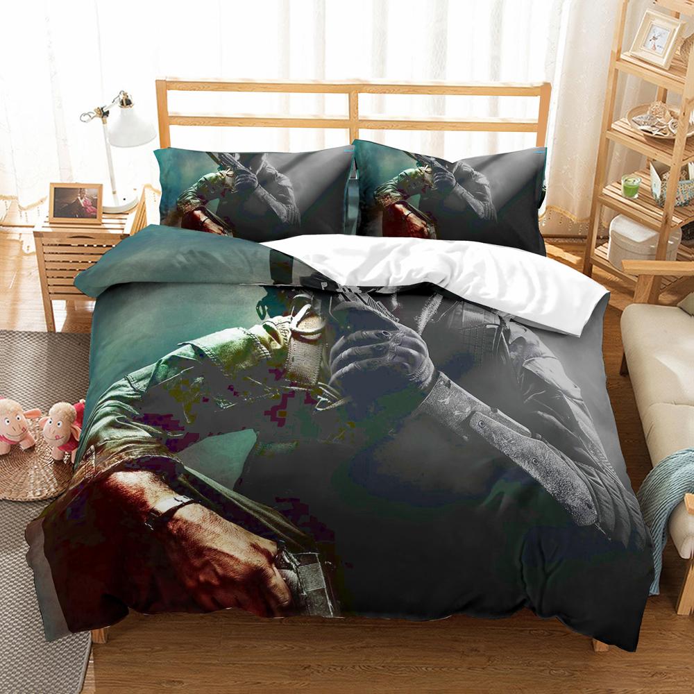 Comforter High Quality Call Duty Game Pattern Printed With Pillow Bedding Set 3D Bed Set For Bedroom Decor