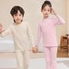 Cotton Underwear Set: High-Neck Base Layer, Kids' Autumn Pajamas, Unisex Pure Cotton Warmth