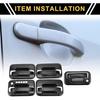 1 Set Door Handle Bowl Cover Tailgate Door Handle Cover for Ford F-150 2004-2014 Car Door Handle Protector with Keypad ABS Fiber Pattern Black