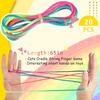 Rainbow Cats Cradle String 1.6M/63 Inch Long Rainbow Colourful Finger Rope Chinese Finger String Games Toy for Kids
