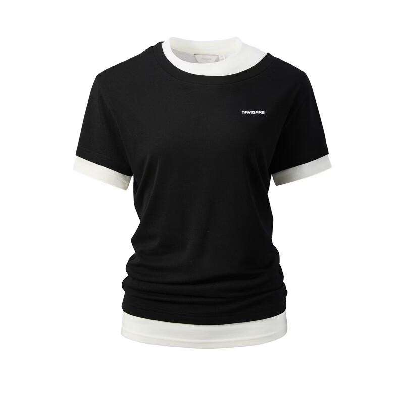 

Женская футболка Navicare с коротким рукавом, имитация двойки S