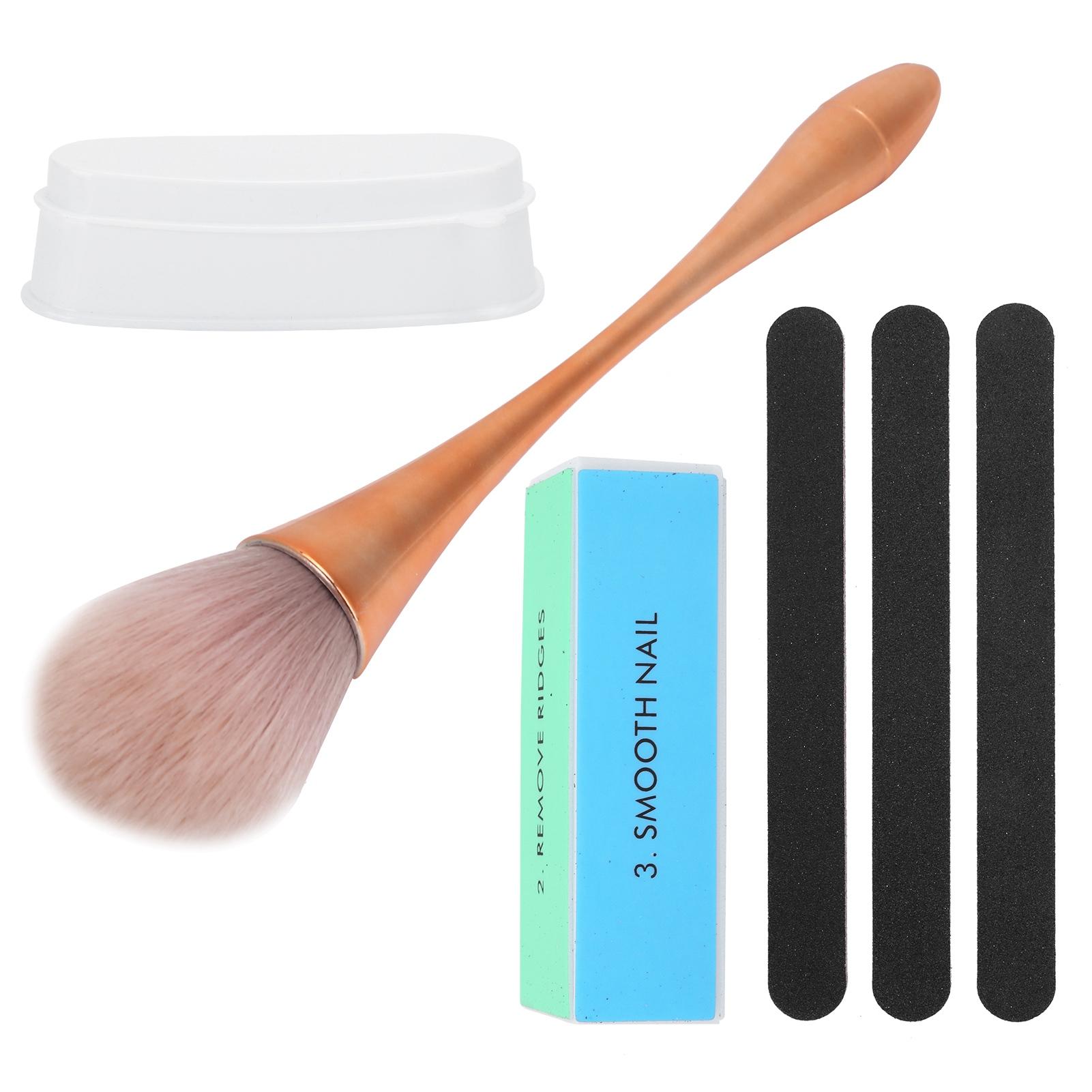 

Набор для маникюра с пудрой French Dip, пилочка для ногтей и полировщик для ногтей, щеточка для нейл-арта