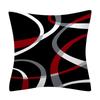 Trendige Schwarze Rote Postmoderne Abstrakte Linien Kissenbezug Polyester Mode Gestreifte Dekorative Kissen Für Sofa Sitz Home Decor