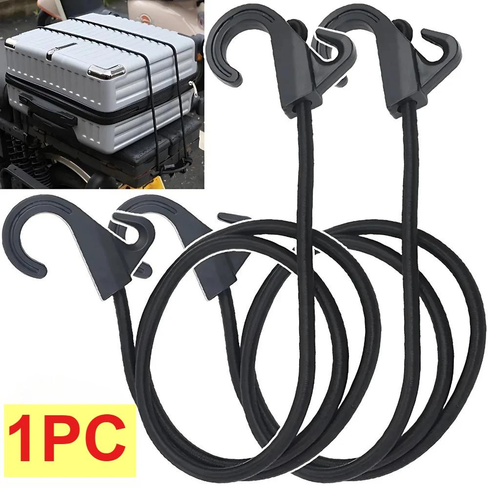 Multifunctional Elastic Rubber Luggage Strap with Hook for Hand-Pulled Cart Camping Tow Strap Adjustable Tie Down Bungee Cord