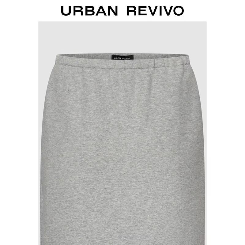 UR Women's Fleece-Lined Elastic Waist Midi Skirt