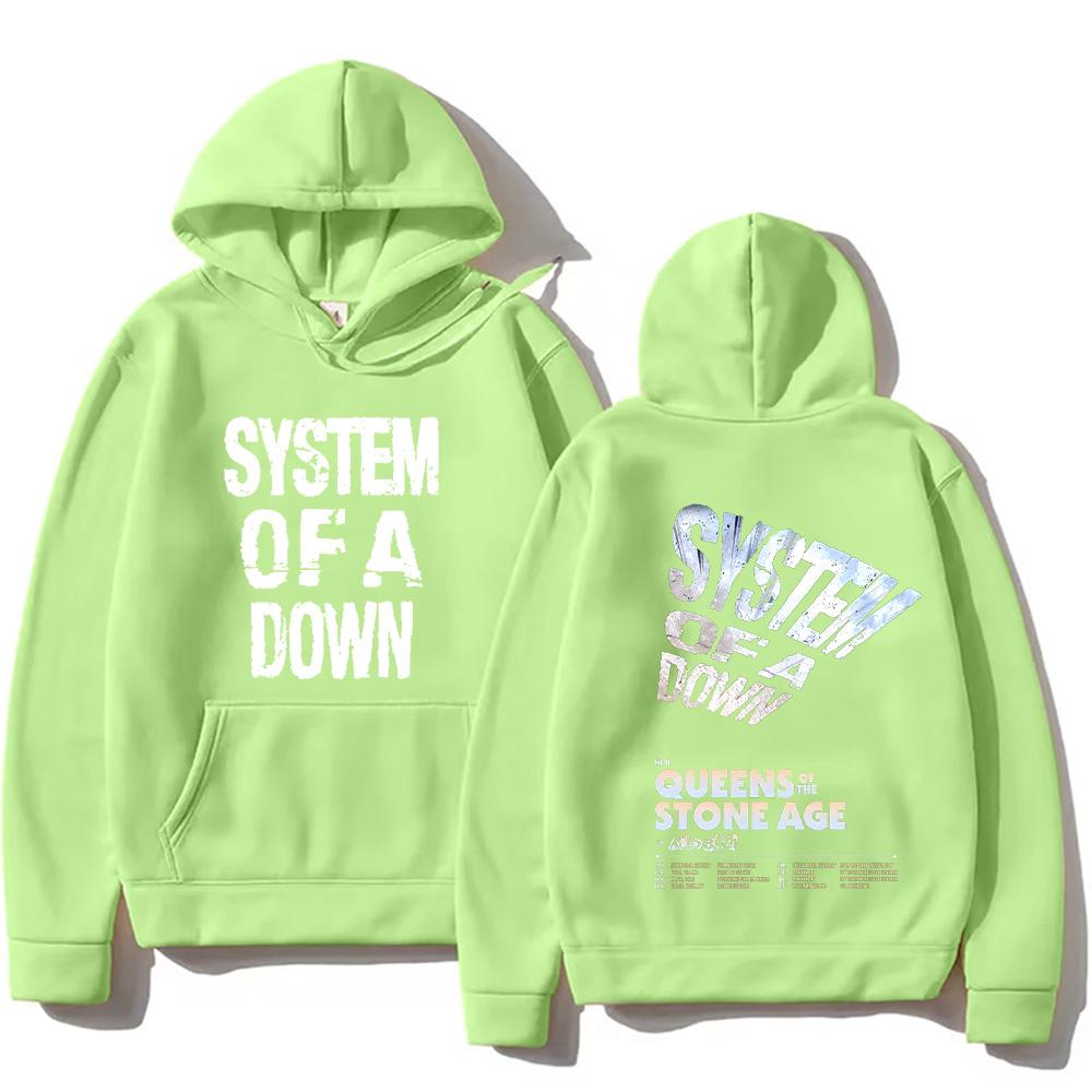 Rock Band System of A Down Hoodie System of A Down Tour 2026 Sweatshirt Alternative Metal Music Streetwear Unisex Gothic Top