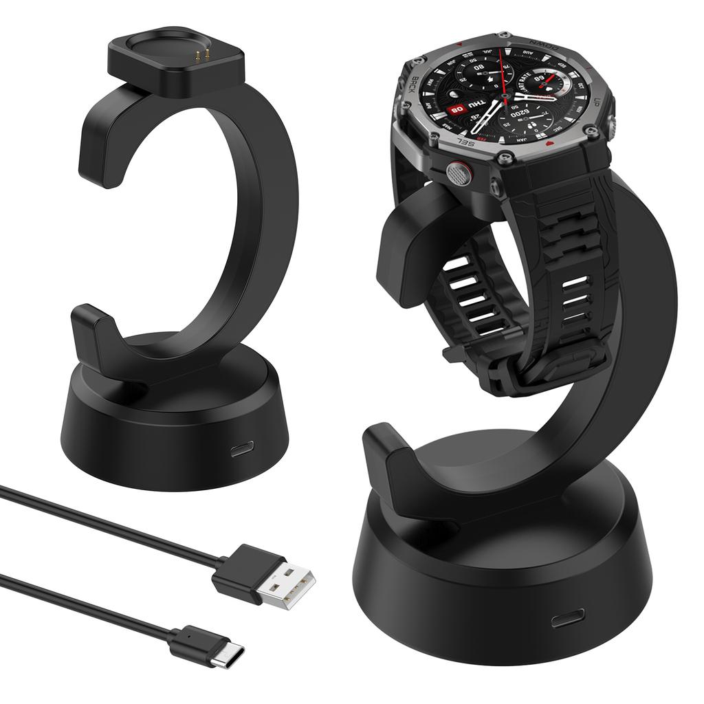 USB Charging Dock Adapter Anti-Slip Magnetic Charging Cable Smart Watch Charger Adapter for Huami Amazfit T-REX3 Pro Accessories
