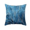 45x45cm Light Luxury Blue Abstract Print Throw Pillow Cover Sofa Cushion  Marble Stripe   Home Decor