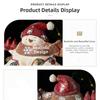 Glowing Snowman Statue Nightlight Cartoon Snowman Figurine  Festival
