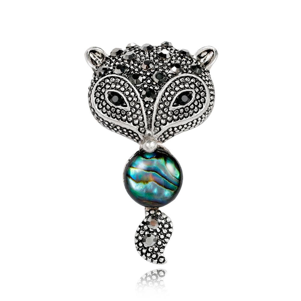 Fashion Retro Alloy Shell Brooch Creative Animal Shape Women Broochpin