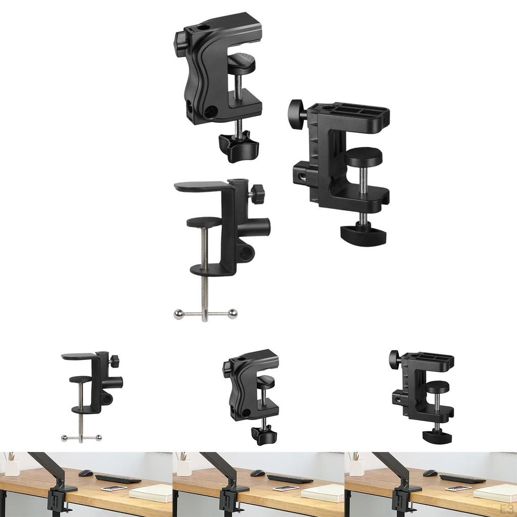Base Desktop Work Light Mounting Phone Bracket Clamps Accessories