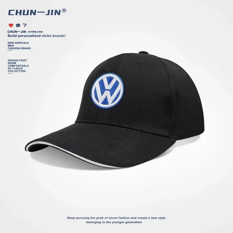 VW Emblem Embroidered Car Adjustable Racing Sport Baseball Hat Motorcycle Casual Cap For VW Golf Polo Tiguan Passat B6 Rline GTILP5
