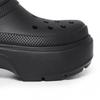 Crocs Stomp Line Clogs Fur Indoor Shoes Black 208546 001