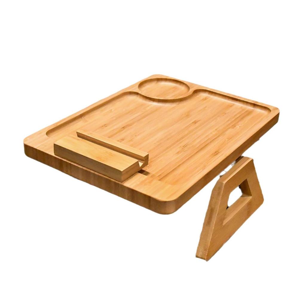 Portable Wooden Tray Table for Sofas: Ideal for Dining, Aromatherapy, and Storage