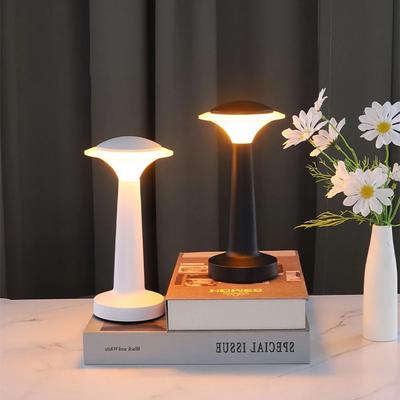 Mushroom LED Desk Lamp Rechargeable Bedroom Bedside Light Coffee Shop Restaurant Touch Switch USB Decoration Led Table Lamps