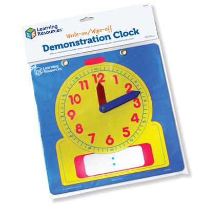 Learning Resources Write Wipe Demonstration Clock Learning Clock That Can Be Written and Erased Demonstration LER 0573 &