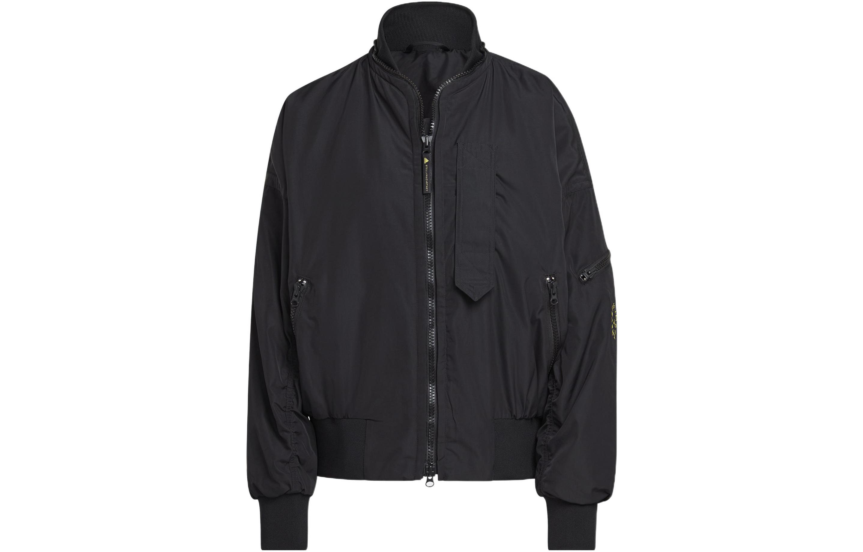 Adidas Jackets Women s Black Stand Collar Moderate Pilot HG6887 S