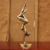 1Pcs Miniatures Desktop Ornament Statue Brass Yoga Headstand Beauty Model Figurines Home Decoration Accessories