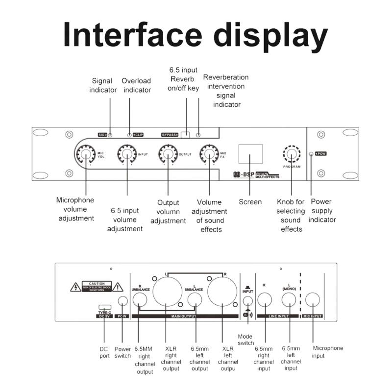 DSP99 Karaoke Mixer With 99 Digital Reverberation Effects BT5.0 Independent Control For Music And Microphone