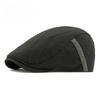 Unisex British Retro Flat Cap Breathable Linen Ivy Cabbie Hat Duckbill Painter Beret Cap Literary Hipster Casual Peaked Hat