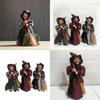 Halloween Witch Figure With Fabric Dress For Haunted Room Atmosphere Decoration