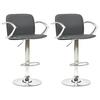 Day and Night - Day and Night Kitchen Stools 2 Units Gray Synthetic Leather